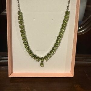 Elegant Green Natural Peridot Gemstone Necklace